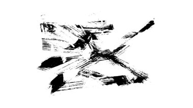 Siyah fırça darbesi ve doku. Grunge soyut elle boyanmış elementler. Altı çizili ve sınır tasarımı.