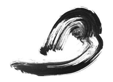 siyah mürekkep fırçası vuruşu. resimleme.