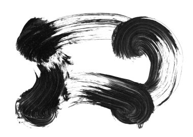 siyah mürekkep fırçası vuruşu. resimleme.