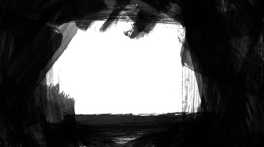 Siyah mürekkep fırçası darbeleri. vektör illüstrasyonu.