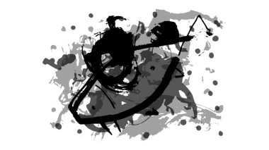 Siyah fırça darbesi ve doku. Grunge vektör soyut el boyalı element. Altı çizili ve sınır tasarımı.