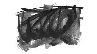 siyah mürekkep fırçası vuruşu. resimleme.