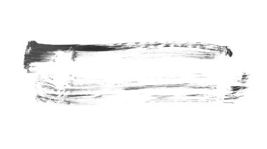 Siyah fırça darbesi ve doku. Grunge vektör soyut el boyalı element. Altı çizili ve sınır tasarımı.