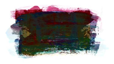 Siyah ve renkli boya karışımı, fırça darbesi ve doku. Grunge soyut elle boyanmış elementler. 