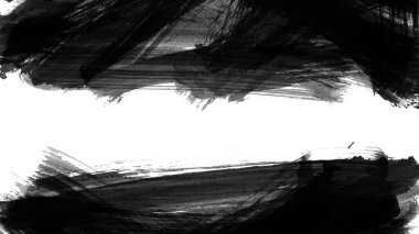 Siyah fırça darbesi ve doku. Grunge vektör soyut el boyalı element. Altı çizili ve sınır tasarımı.