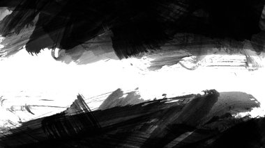 Siyah fırça darbesi ve doku. Grunge vektör soyut el boyalı element. Altı çizili ve sınır tasarımı.