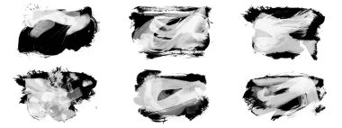 Siyah fırça darbesi ve doku. Grunge vektör soyut el boyalı element. Altı çizili ve sınır tasarımı.