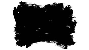 Siyah fırça darbesi ve doku. Grunge soyut elle boyanmış elementler. Altı çizili ve sınır tasarımı.