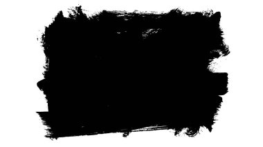 Siyah fırça darbesi ve doku. Grunge soyut elle boyanmış elementler. Altı çizili ve sınır tasarımı.