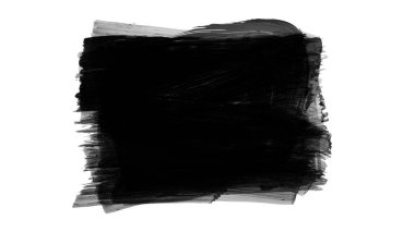 Siyah fırça darbesi ve doku. Grunge vektör soyut el boyalı element. Altı çizili ve sınır tasarımı.