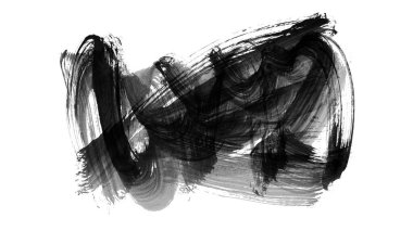 siyah mürekkep fırçası vuruşu. resimleme.