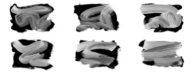 Siyah fırça darbesi ve doku. Grunge vektör soyut el boyalı element. Altı çizili ve sınır tasarımı.