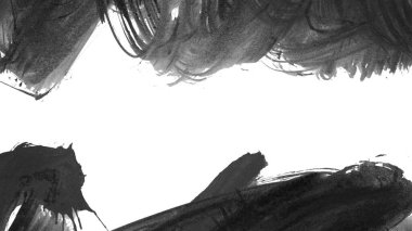 Siyah mürekkep fırçası darbeleri. vektör illüstrasyonu.