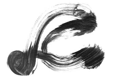 siyah mürekkep fırçası vuruşu. resimleme.