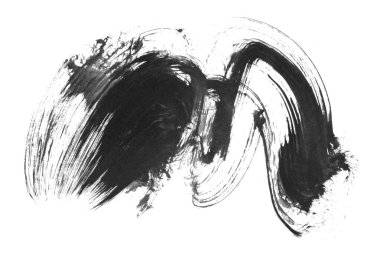 Siyah mürekkep fırçası darbeleri. vektör illüstrasyonu.