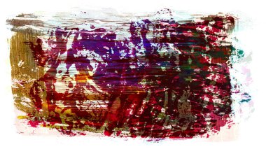 Siyah ve renkli boya karışımı, fırça darbesi ve doku. Grunge soyut elle boyanmış elementler. 