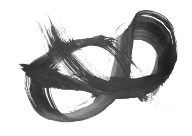 siyah mürekkep fırçası vuruşu. resimleme.