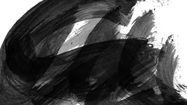 Siyah fırça darbesi ve doku. Grunge vektör soyut el boyalı element. Altı çizili ve sınır tasarımı.