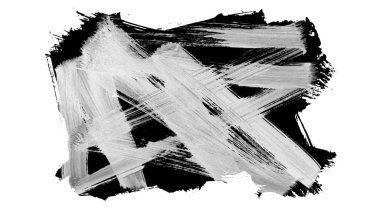 Siyah fırça darbesi ve doku. Grunge soyut elle boyanmış elementler. Altı çizili ve sınır tasarımı.