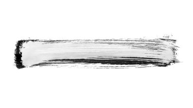 Siyah fırça darbesi ve doku. Grunge soyut elle boyanmış elementler. Altı çizili ve sınır tasarımı.