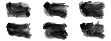 Siyah fırça darbesi ve doku. Grunge vektör soyut el boyalı element. Altı çizili ve sınır tasarımı.