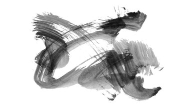 Siyah fırça darbesi ve doku. Grunge vektör soyut el boyalı element. Altı çizili ve sınır tasarımı.