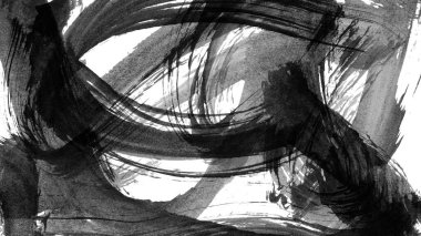 Siyah fırça darbesi ve doku. Grunge vektör soyut el boyalı element. Altı çizili ve sınır tasarımı.