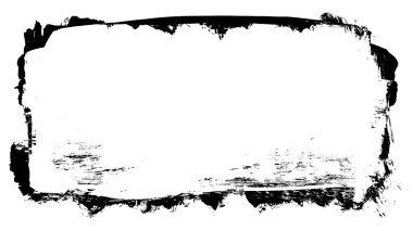 Siyah fırça darbesi ve doku. Grunge vektör soyut el boyalı element. Altı çizili ve sınır tasarımı.