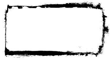 Siyah fırça darbesi ve doku. Grunge vektör soyut el boyalı element. Altı çizili ve sınır tasarımı.