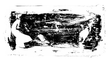 Siyah fırça darbesi ve doku. Grunge vektör soyut el boyalı element. Altı çizili ve sınır tasarımı.