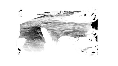 Siyah fırça darbesi ve doku. Grunge vektör soyut el boyalı element. Altı çizili ve sınır tasarımı.