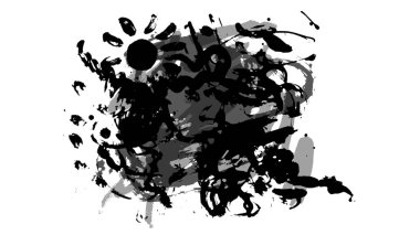 Siyah fırça darbesi ve doku. Grunge vektör soyut el boyalı element. Altı çizili ve sınır tasarımı.