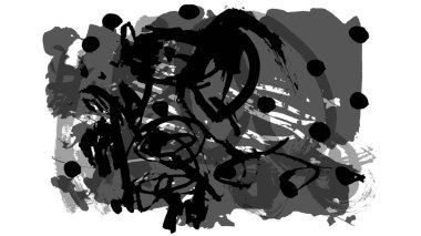 Siyah fırça darbesi ve doku. Grunge vektör soyut el boyalı element. Altı çizili ve sınır tasarımı.