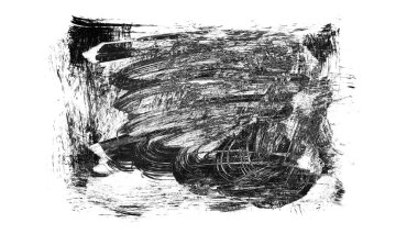 Siyah fırça darbesi ve doku. Grunge vektör soyut el boyalı element. Altı çizili ve sınır tasarımı.