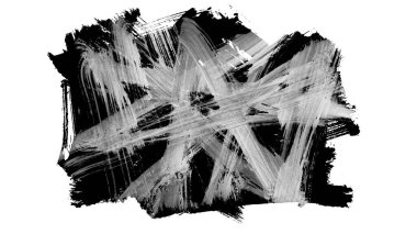 Siyah fırça darbesi ve doku. Grunge soyut elle boyanmış elementler. Altı çizili ve sınır tasarımı.