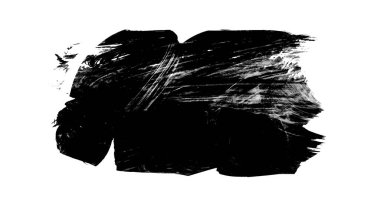 Siyah fırça darbesi ve doku. Grunge vektör soyut el boyalı element. Altı çizili ve sınır tasarımı.