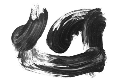 siyah mürekkep fırçası vuruşu. resimleme.