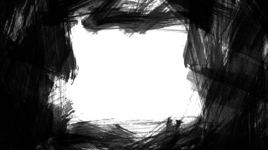 Siyah mürekkep fırçası darbeleri. vektör illüstrasyonu.