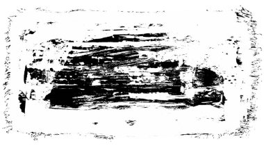 Siyah fırça darbesi ve doku. Grunge vektör soyut el boyalı element. Altı çizili ve sınır tasarımı.