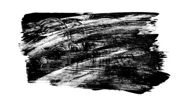 Siyah fırça darbesi ve doku. Grunge soyut elle boyanmış elementler. Altı çizili ve sınır tasarımı.