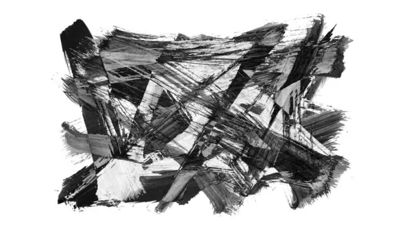 Siyah fırça darbesi ve doku. Grunge vektör soyut el boyalı element. Altı çizili ve sınır tasarımı.