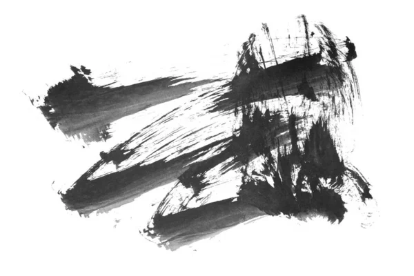 siyah mürekkep fırçası vuruşu. resimleme.