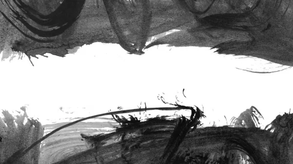 Siyah mürekkep fırçası darbeleri. vektör illüstrasyonu.