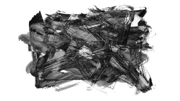 Siyah fırça darbesi ve doku. Grunge vektör soyut el boyalı element. Altı çizili ve sınır tasarımı.