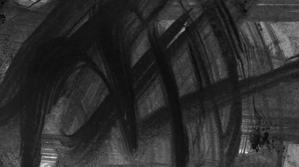 Siyah fırça darbesi ve doku. Grunge soyut elle boyanmış elementler. Altı çizili ve sınır tasarımı.