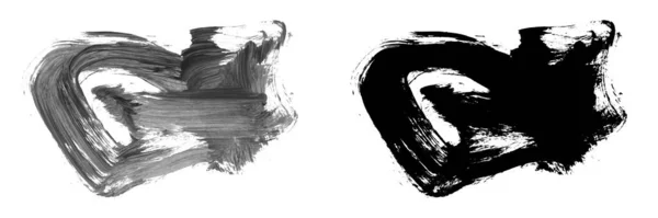 black ink brush strokes. vector illustration.