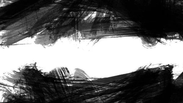 Siyah fırça darbesi ve doku. Grunge vektör soyut el boyalı element. Altı çizili ve sınır tasarımı.