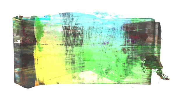 Renkli fırça darbesi ve doku. Grunge vektör soyut el boyalı element. Altı çizili ve sınır tasarımı.