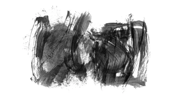 siyah mürekkep fırçası vuruşu. resimleme.