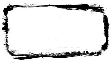 Siyah fırça darbesi ve doku. Grunge vektör soyut el boyalı element. Altı çizili ve sınır tasarımı.